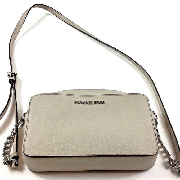 Michael Kors Handbags - Michael Kors Jet Set Travel Cross Body Pearl Gray